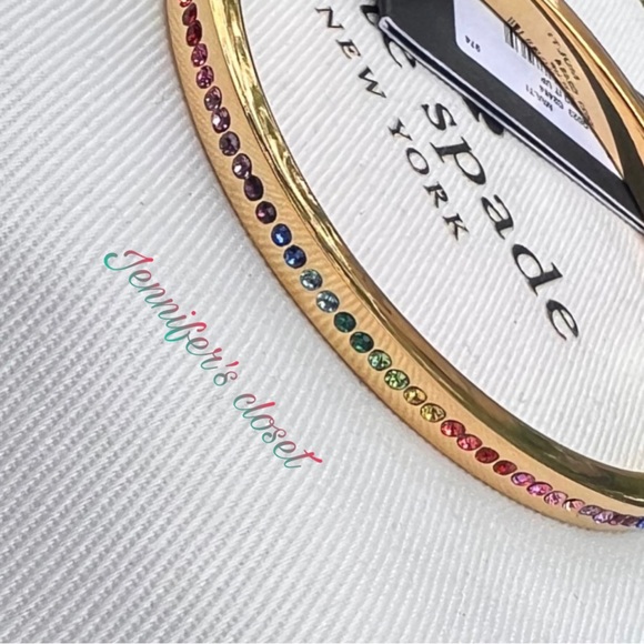 NWT ♠️ Kate Spade Pave Multicolored Bangle Bracelet - Picture 5 of 6